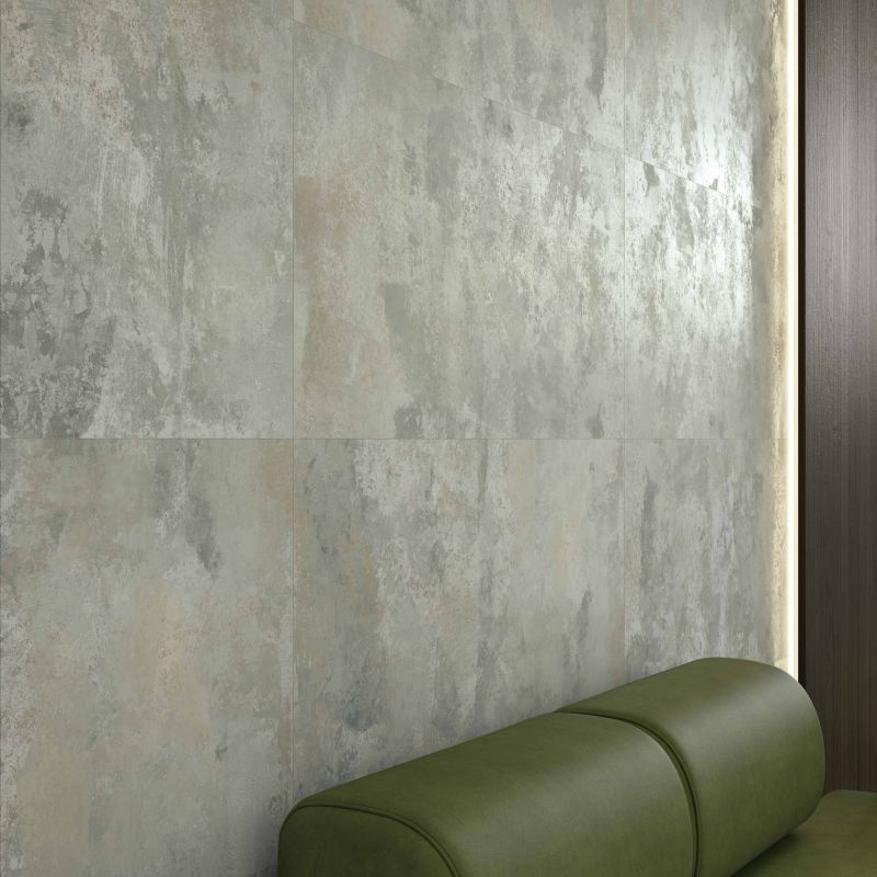 wall and floor porcelain green tile