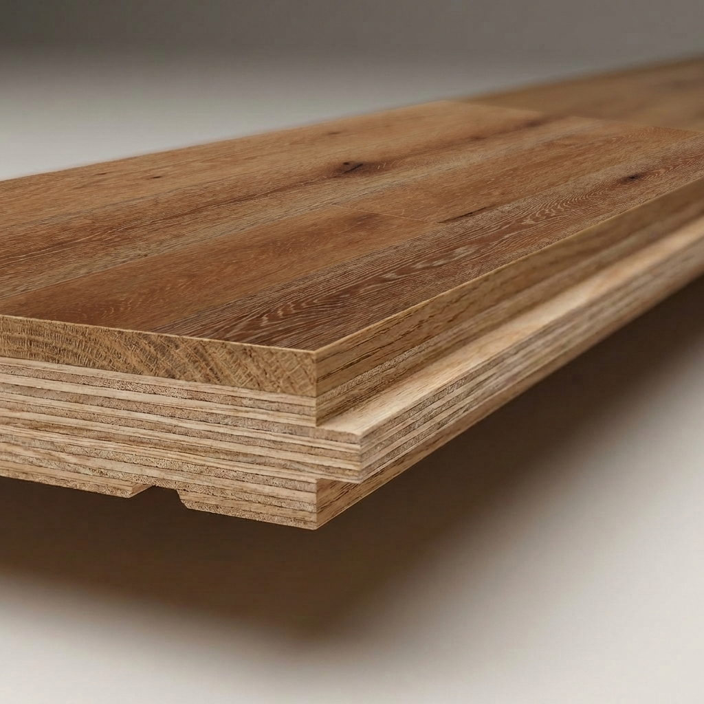 Close-up of a wooden plank surface with visible grain and texture
