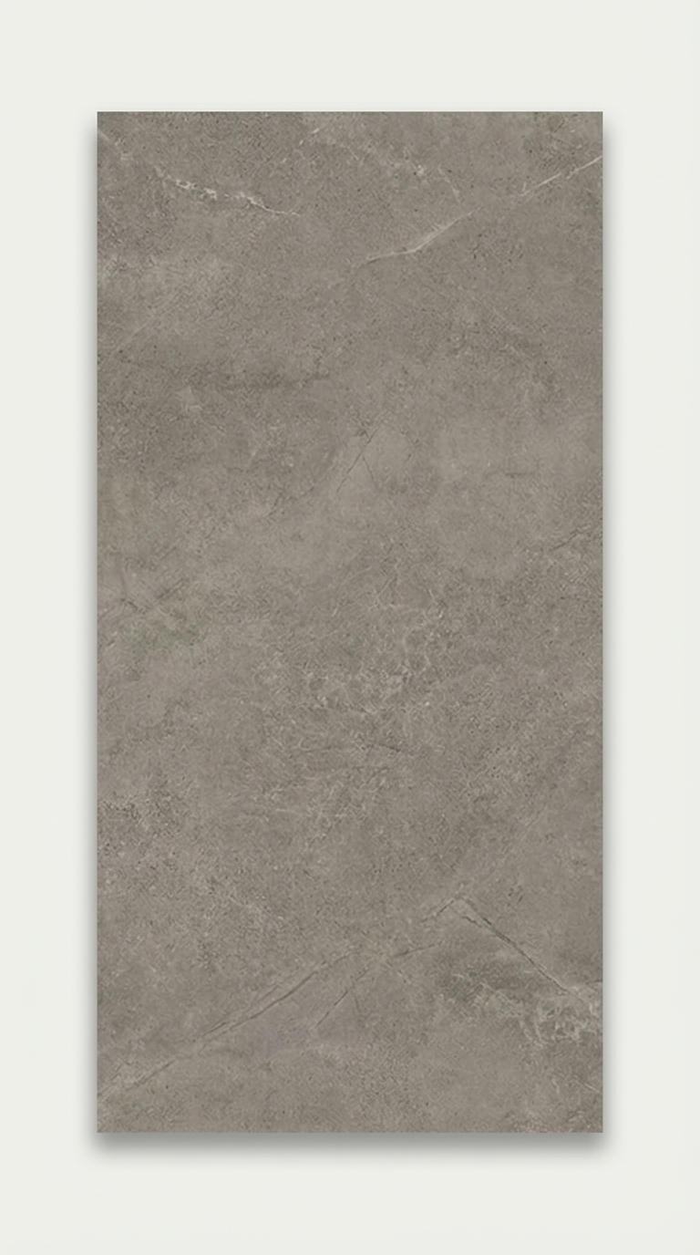 Rectangular gray tile on a white background