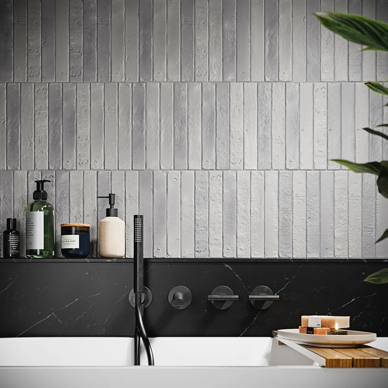 room setting image of stone tile