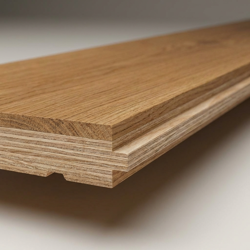 Close-up of a wooden cutting board on a neutral background