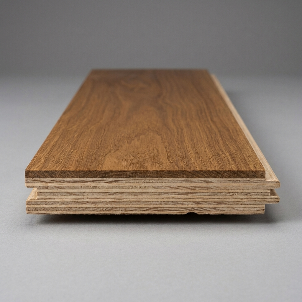 Stack of wooden planks on a gray background