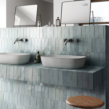 Aqua Ceramic Wall Tile, Kitchen tile, Bathroom tile, blue tile, small tile
