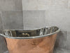 copper bath in tiled display