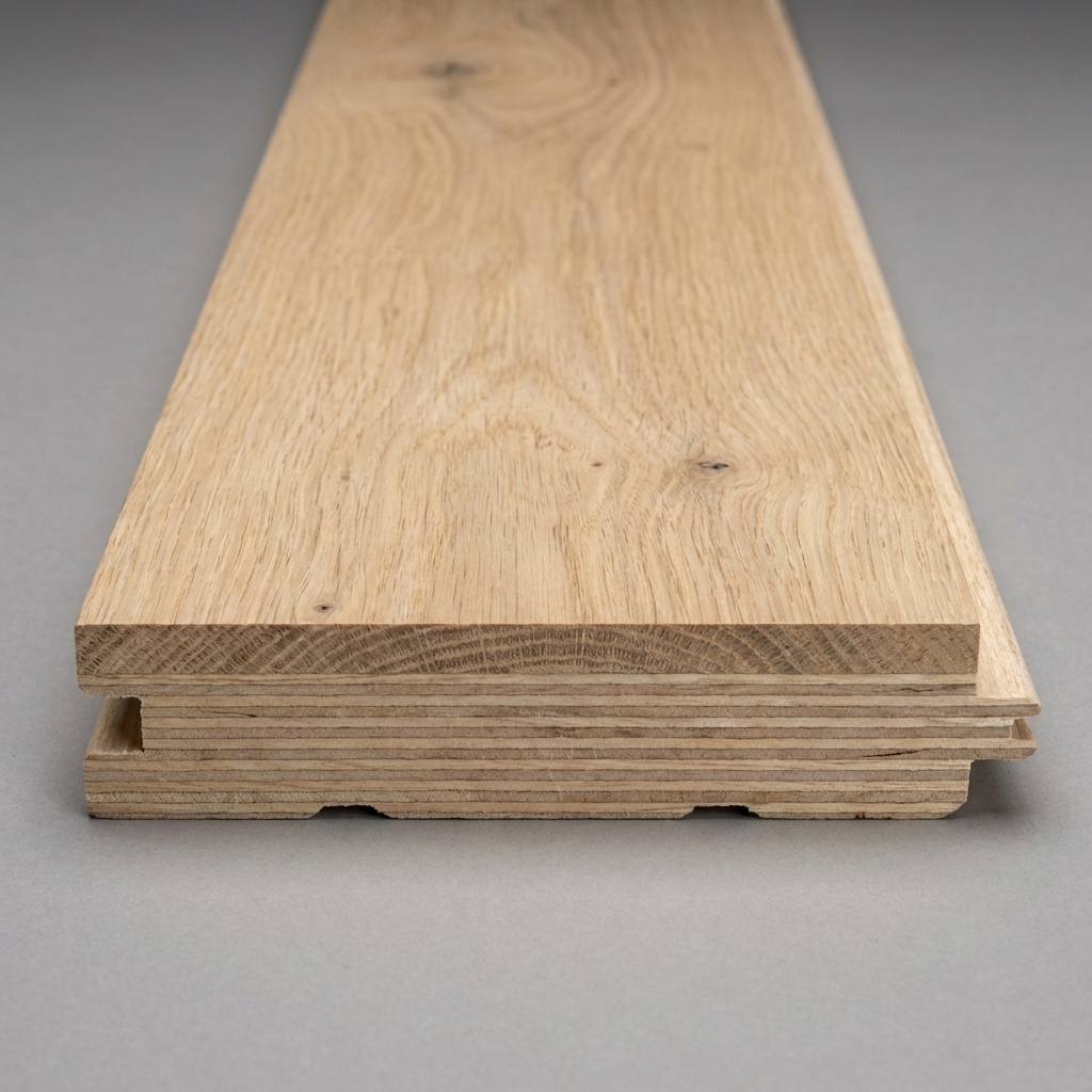 Plank of wood with grey background