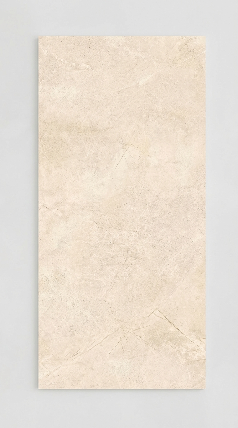 Beige textured rectangular tile on a light gray background