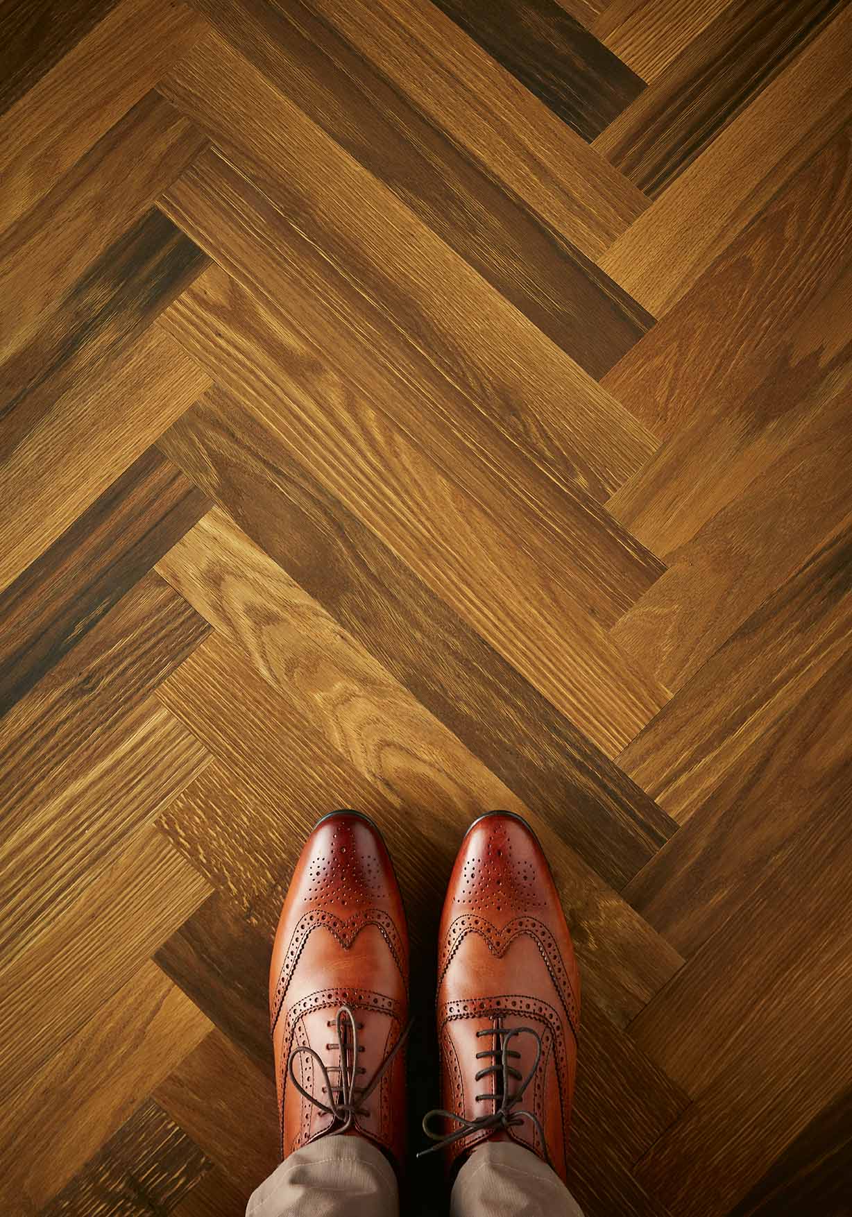 Harlesden Smoked Oak Parquet Flooring ambience 4