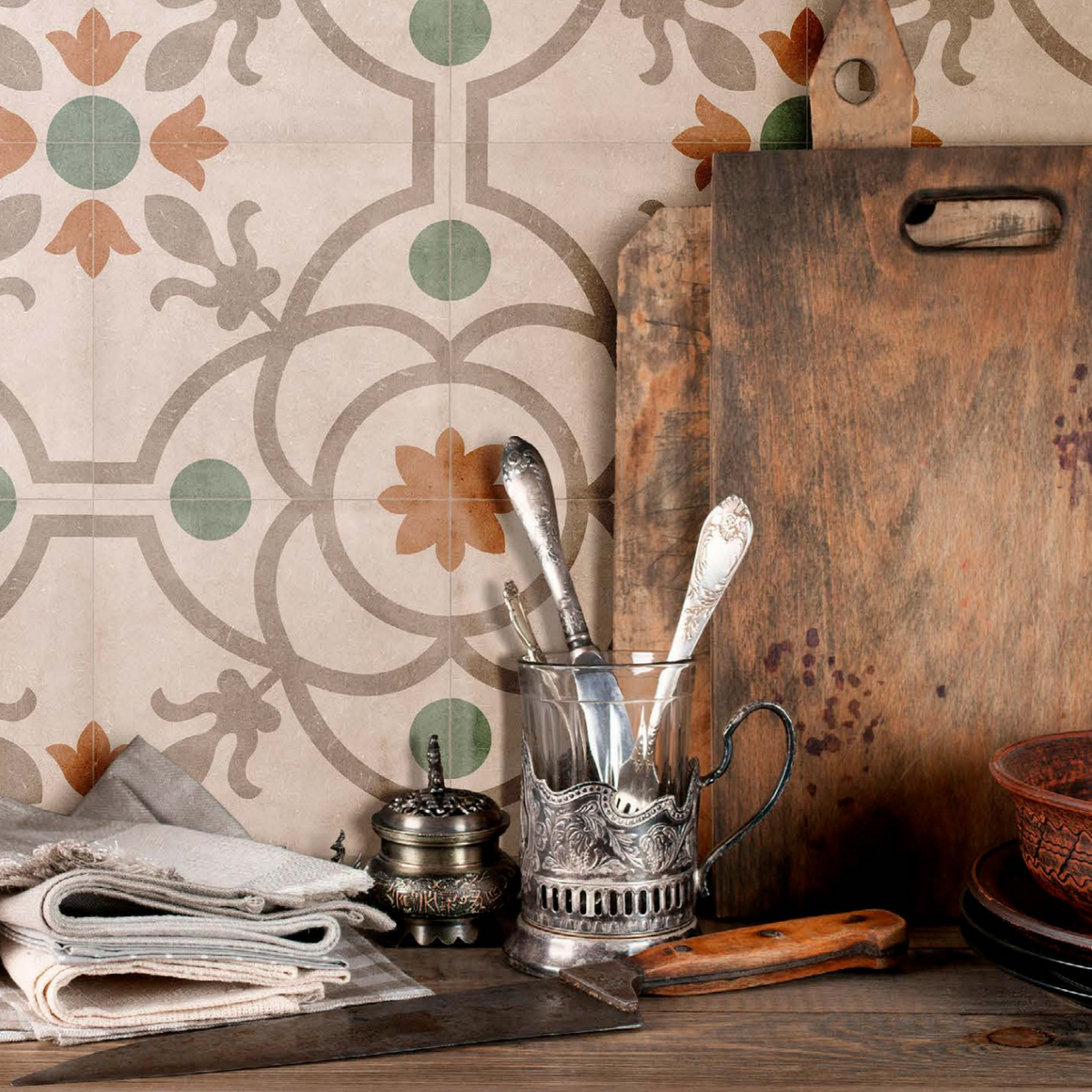 Tale Ortigia patterned Tile - Smart Tiles UK