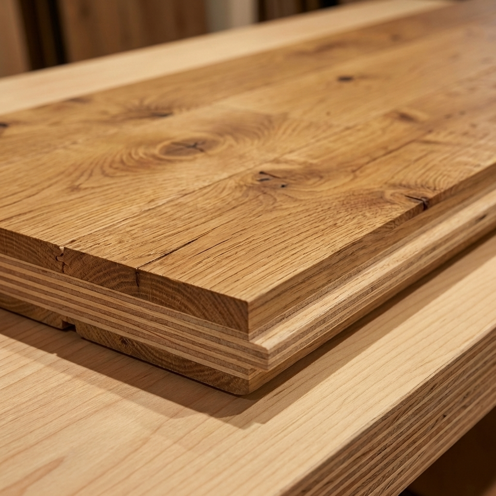 Close-up of a wooden surface with visible grain and texture