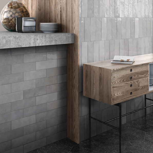 artisan, alabaster, ceramic wall tile, wall tile, grey, grey coloured tile, small tile
