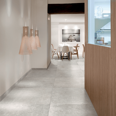 The Chapelle Bianco tile merges the modern with the classic. Integrating the power of stone into a sleek ceramic finish. 
